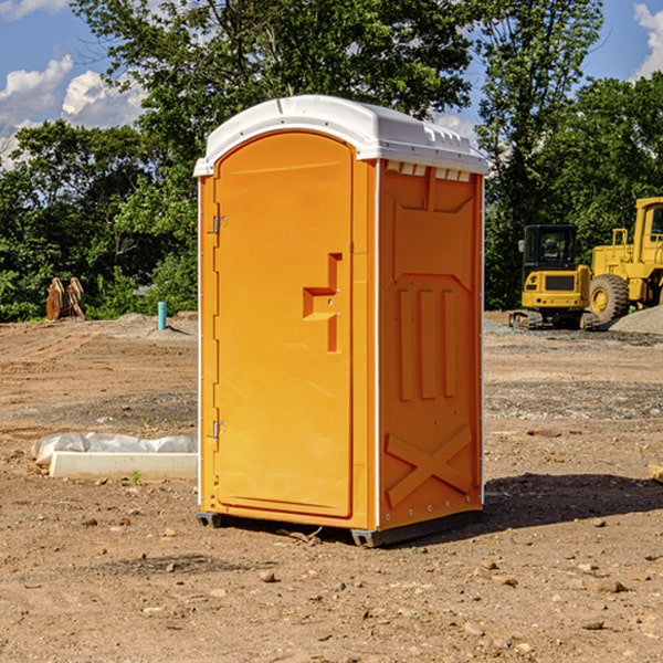 how often are the portable restrooms cleaned and serviced during a rental period in Richlands